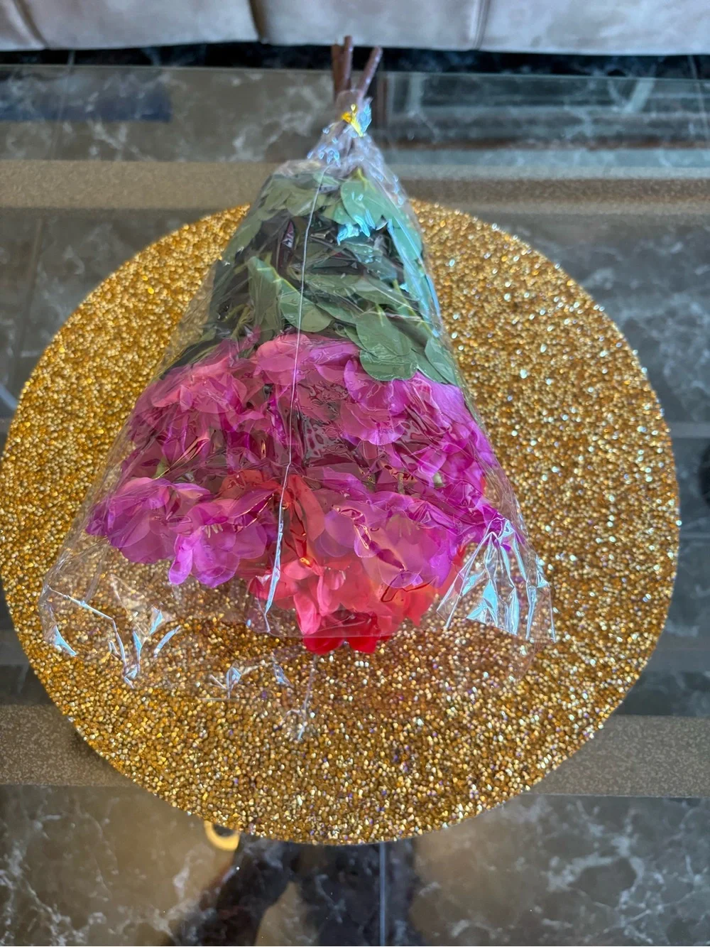 Pink and red NWT Artificial Hydrangea Bouquet for Party Decor
